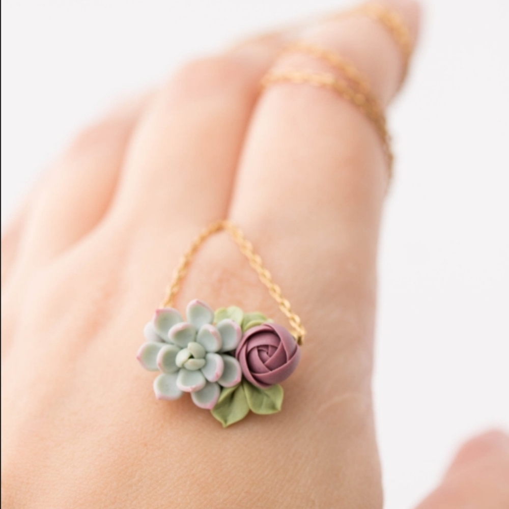 Beautiful Succulent Necklace
